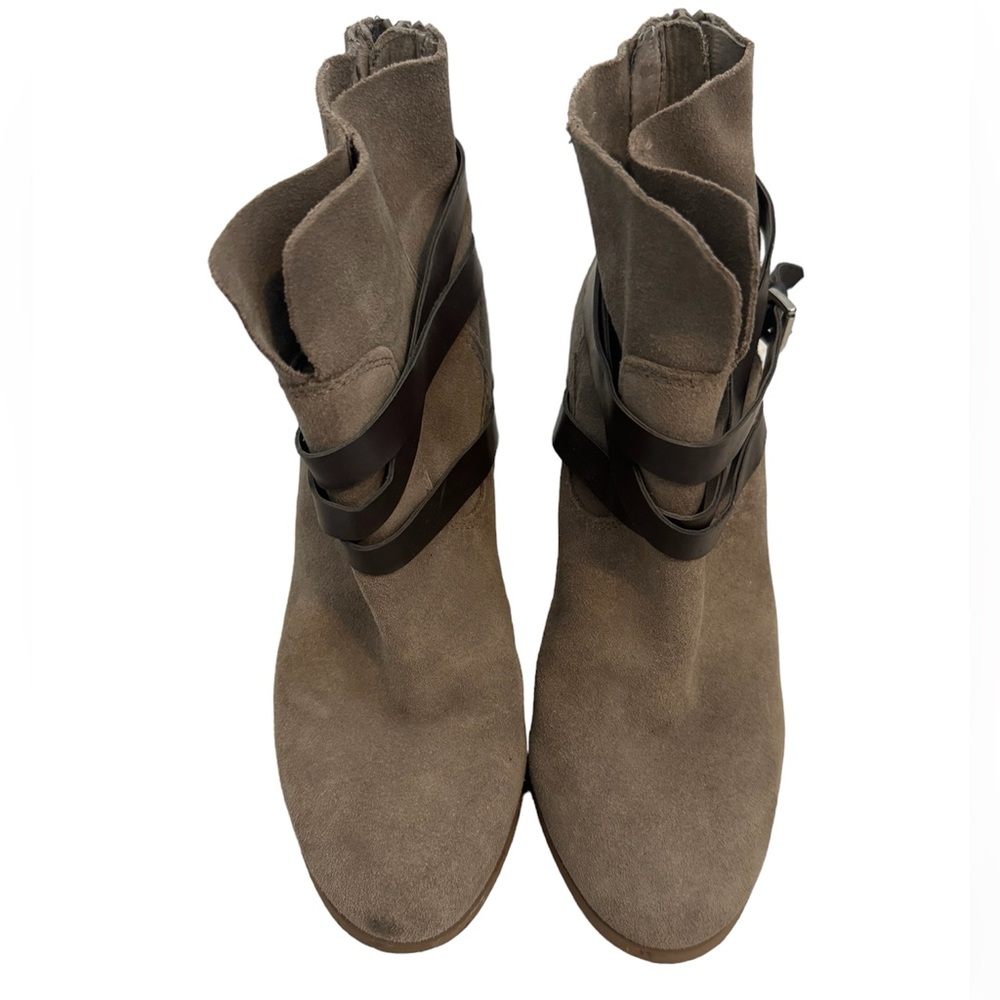 Booties, Size 7, Faux Suede material.